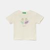 United Colors of Benetton tricou de bumbac pentru copii culoarea bej