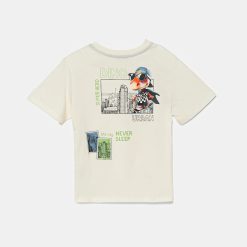 United Colors of Benetton tricou de bumbac pentru copii culoarea bej