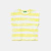 United Colors of Benetton tricou de bumbac pentru copii culoarea galben