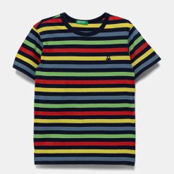 United Colors of Benetton tricou de bumbac pentru copii culoarea galben