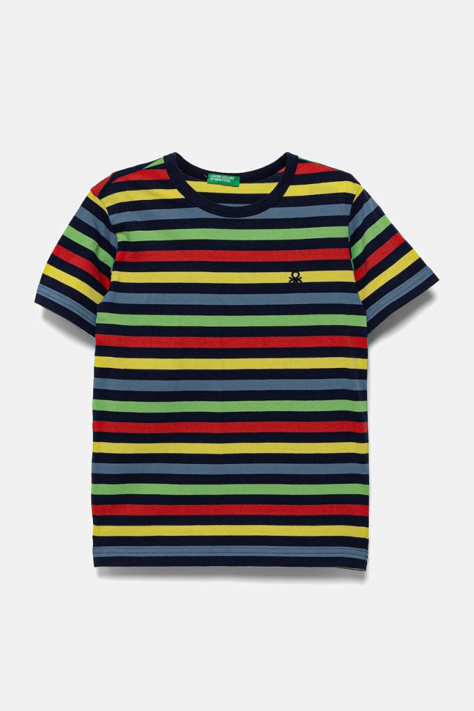 United Colors of Benetton tricou de bumbac pentru copii culoarea galben