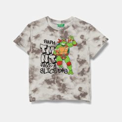 United Colors of Benetton tricou de bumbac pentru copii culoarea gri