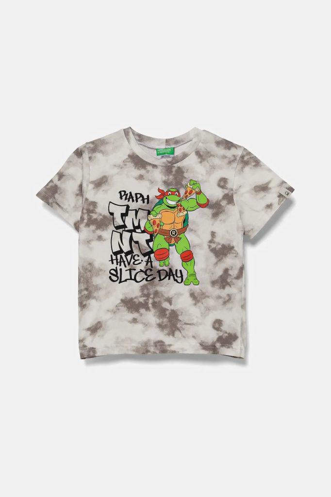 United Colors of Benetton tricou de bumbac pentru copii culoarea gri