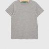 United Colors of Benetton tricou de bumbac pentru copii culoarea gri