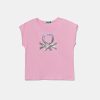 United Colors of Benetton tricou de bumbac pentru copii culoarea roz