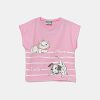 United Colors of Benetton tricou de bumbac pentru copii culoarea roz