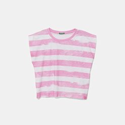 United Colors of Benetton tricou de bumbac pentru copii culoarea roz