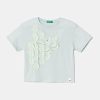 United Colors of Benetton tricou de bumbac pentru copii culoarea turcoaz