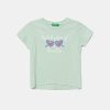 United Colors of Benetton tricou de bumbac pentru copii culoarea verde