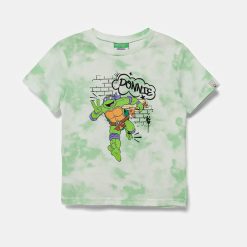 United Colors of Benetton tricou de bumbac pentru copii culoarea verde