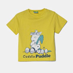 United Colors of Benetton tricou de bumbac pentru copii culoarea verde