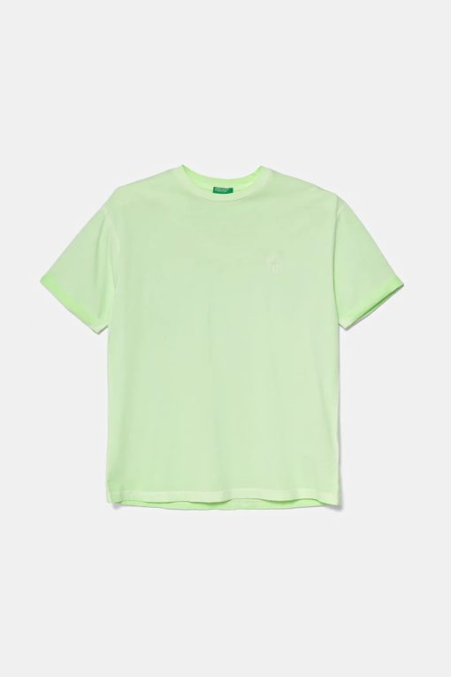 United Colors of Benetton tricou de bumbac pentru copii culoarea verde