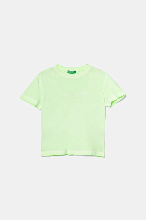 United Colors of Benetton tricou de bumbac pentru copii culoarea verde