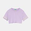 United Colors of Benetton tricou de bumbac pentru copii culoarea violet