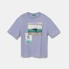 United Colors of Benetton tricou de bumbac pentru copii culoarea violet