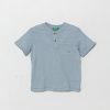 United Colors of Benetton tricou din amestec de in pentru copii neted