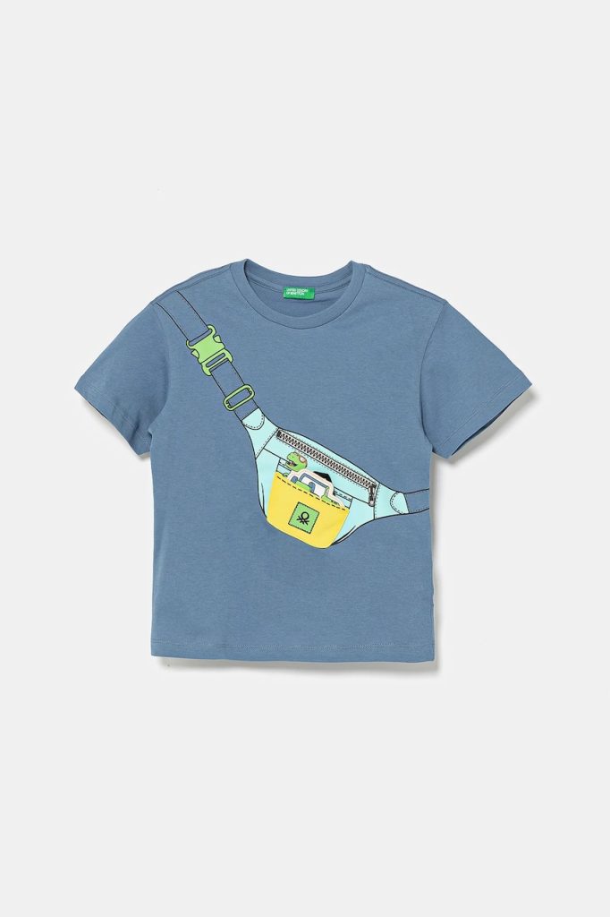 United Colors of Benetton tricou din bumbac cu imprimeu