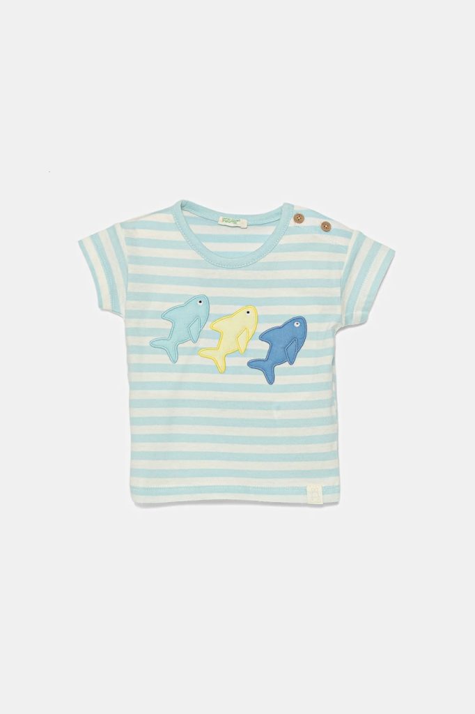 United Colors of Benetton tricou din bumbac pentru bebeluși cu imprimeu