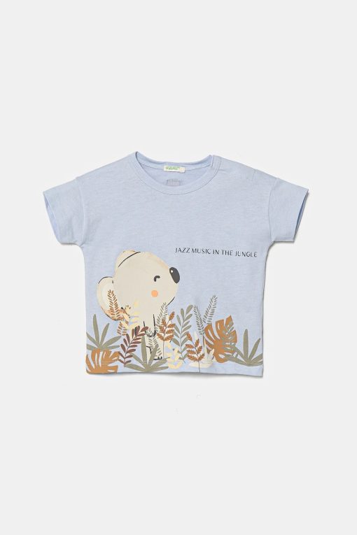 United Colors of Benetton tricou din bumbac pentru bebelusi cu imprimeu