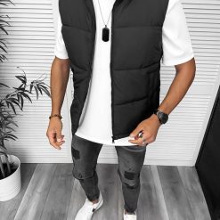 Vesta barbati casual  neagra 5178-Veste > Veste barbati sport