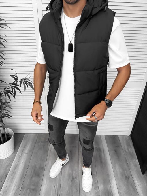 Vesta barbati casual  neagra 5178-Veste > Veste barbati sport
