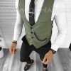 Vesta barbati eleganta slim fit verde B8085 D3-4.1-Veste > Veste barbati elegante