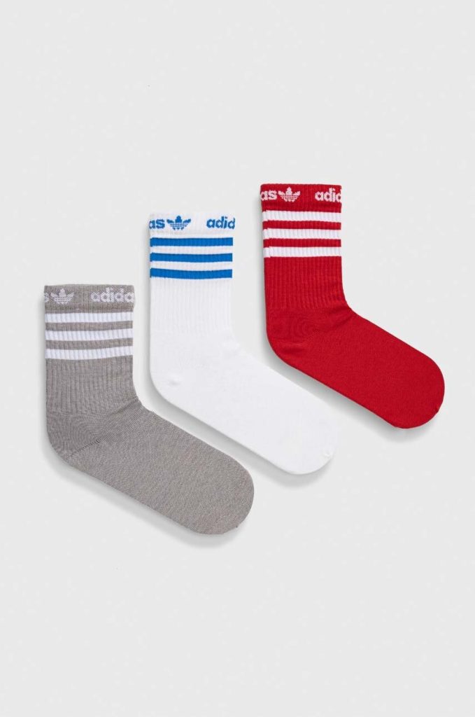 adidas Originals șosete 3-pack culoarea gri IU2680-Şosete