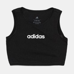 adidas top din bumbac pentru copii culoarea negru