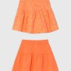 zippy fusta din bumbac pentru copii 2-pack culoarea portocaliu
