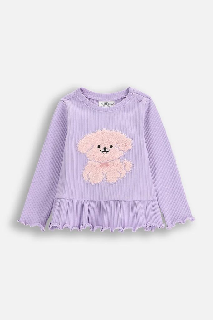 Coccodrillo bluză bebe culoarea violet