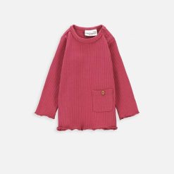 Coccodrillo longsleeve bebelusi culoarea bordo-Îmbrăcăminte