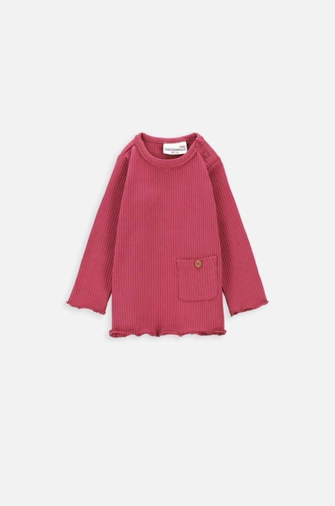 Coccodrillo longsleeve bebelusi culoarea bordo-Îmbrăcăminte