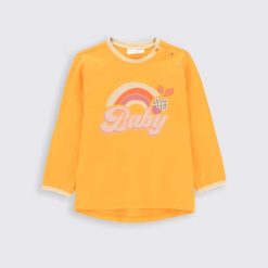 Coccodrillo longsleeve bebelusi culoarea portocaliu-Îmbrăcăminte