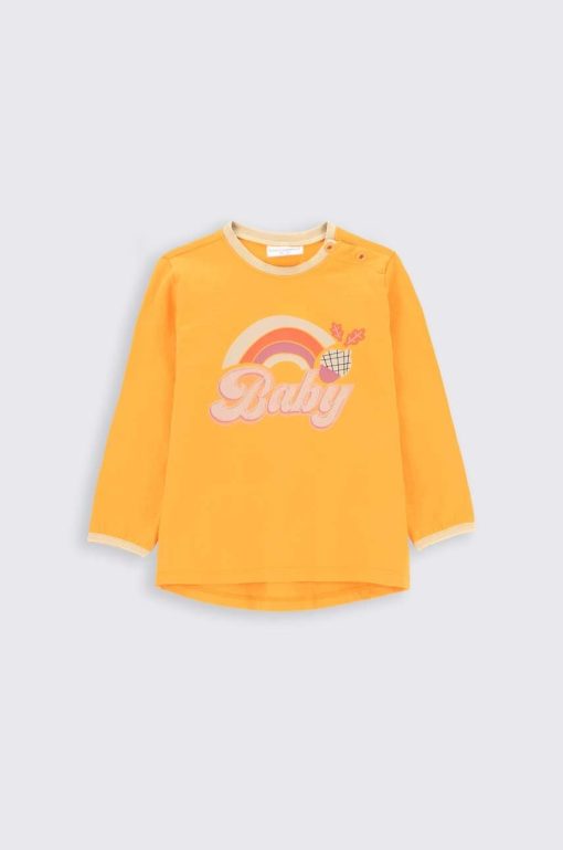 Coccodrillo longsleeve bebelusi culoarea portocaliu-Îmbrăcăminte