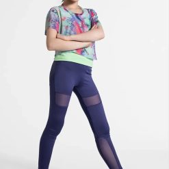 Lemon Explore colanți culoarea bleumain