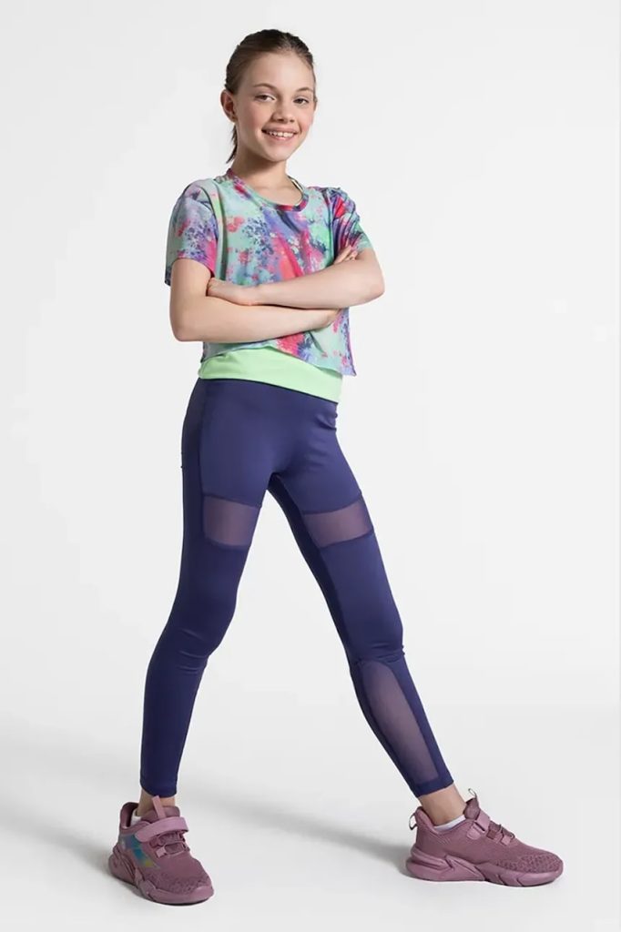 Lemon Explore colanți culoarea bleumain