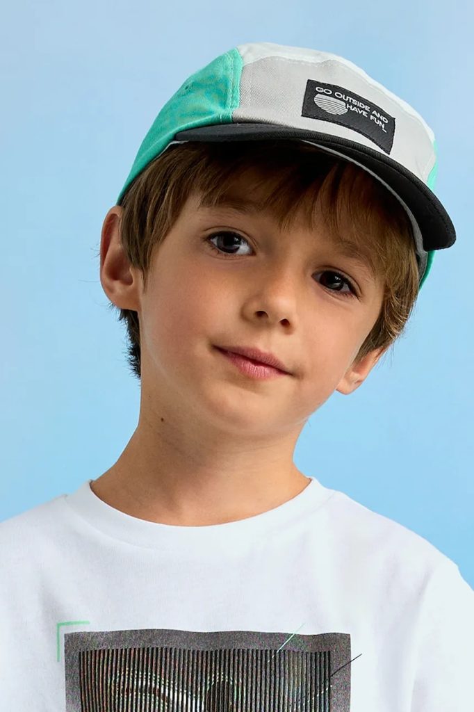 Mayoral șapcă din bumbac pentru copii culoarea turcoaz
