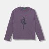 United Colors of Benetton longsleeve din bumbac pentru copii culoarea violet