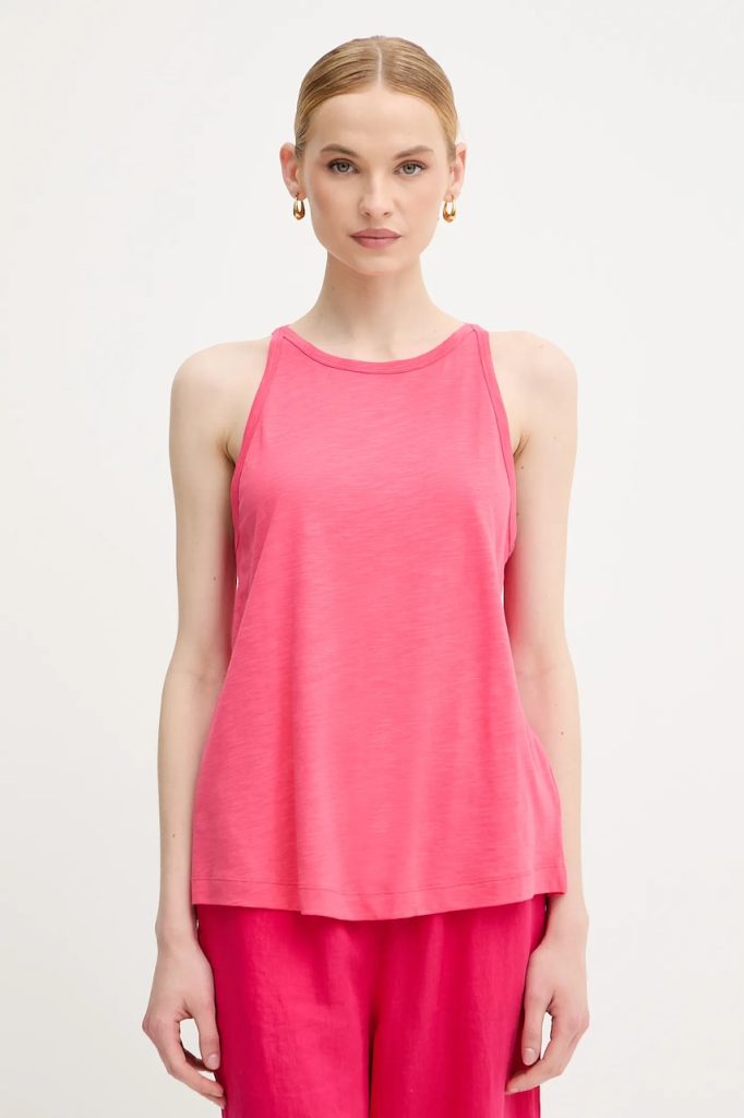 United Colors of Benetton top culoarea roz