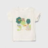 United Colors of Benetton tricou din bumbac pentru bebelusi culoarea bej