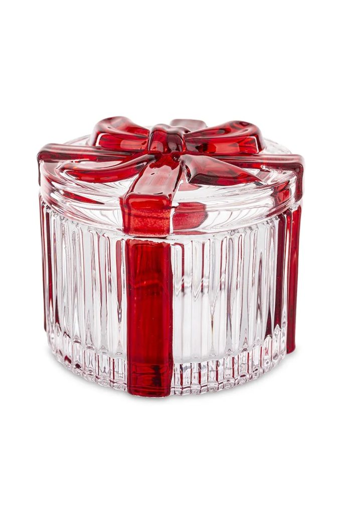 recipient cu capac 6 x 8 x 8 cm culoarea transparent-Decorațiuni de Crăciun